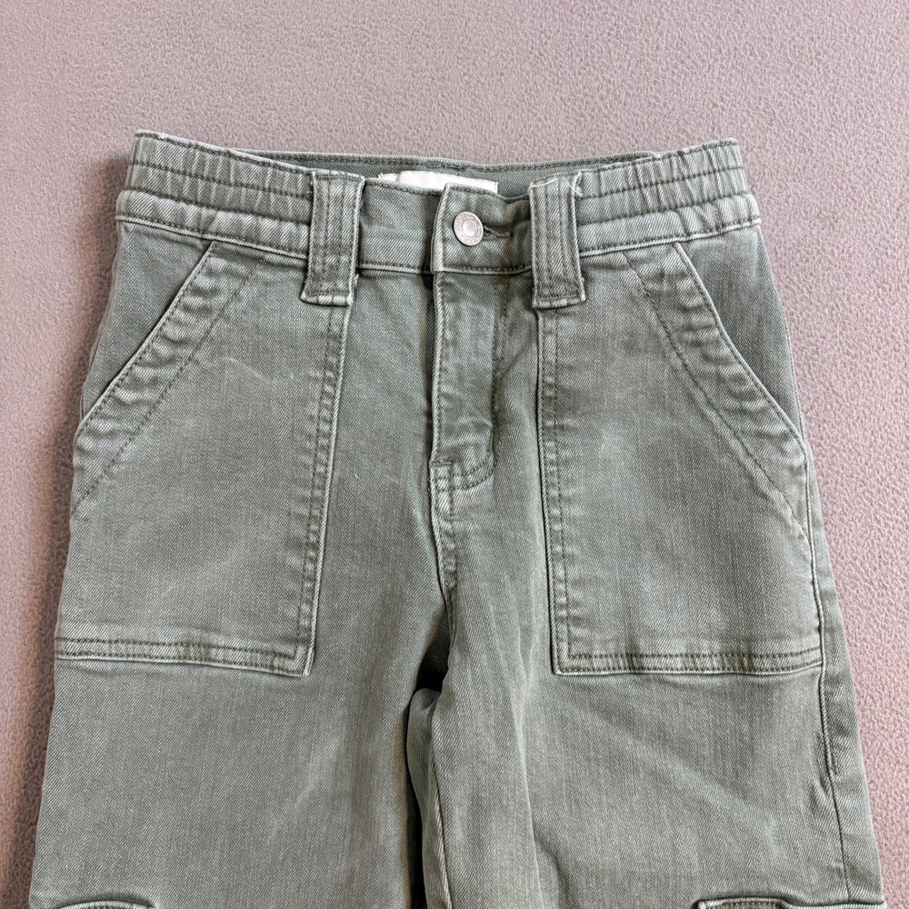 Vervet Los Angeles Women Olive Green Cargo Pants Straight Leg Utility Size 23 - Picture 3 of 10